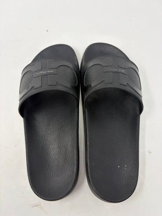 Salvatore Ferragamo men\'s Groove 2 athletic slides 9 Gancini logo black sandals main image 6